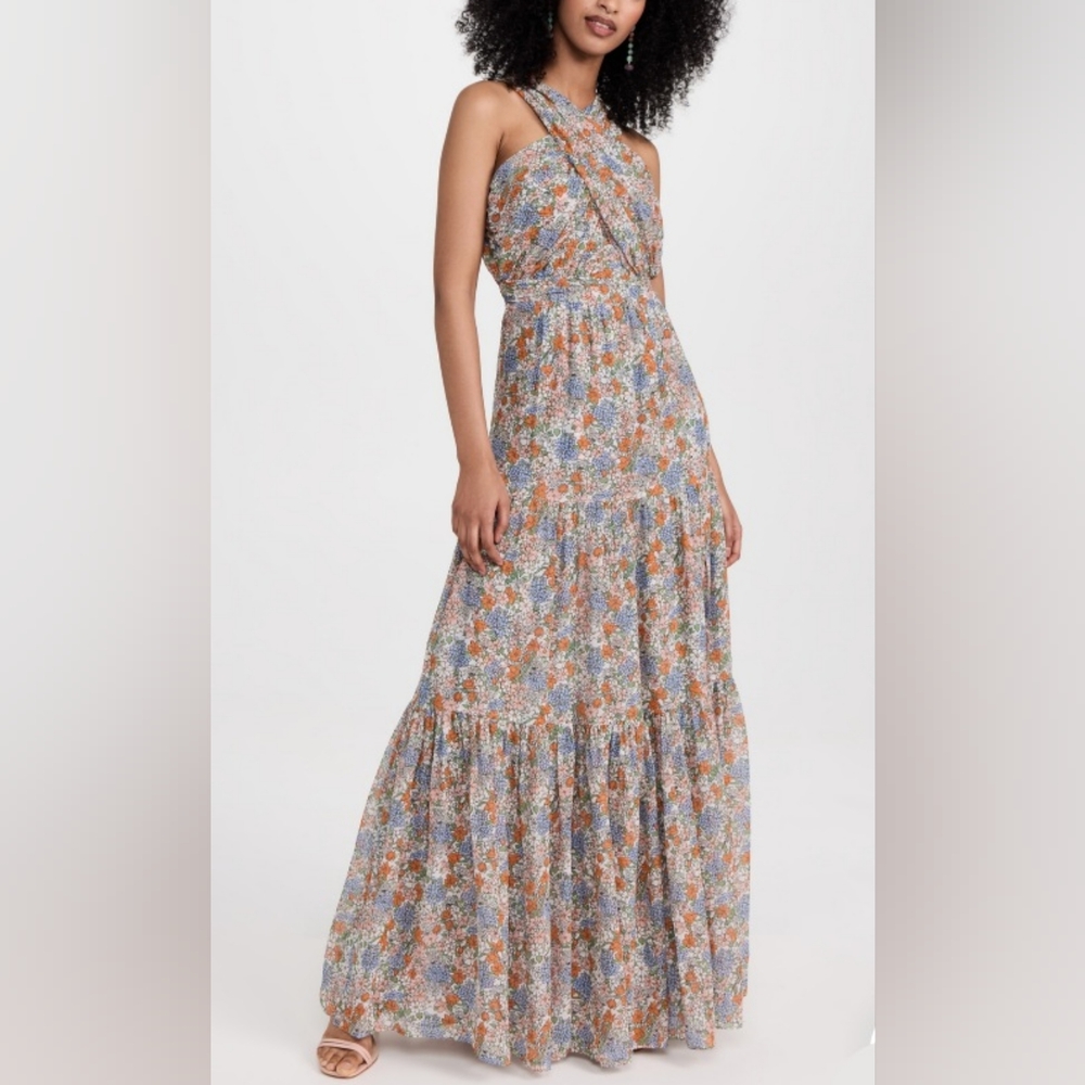 Veronica Beard Multicolor Floral Maxi Dress